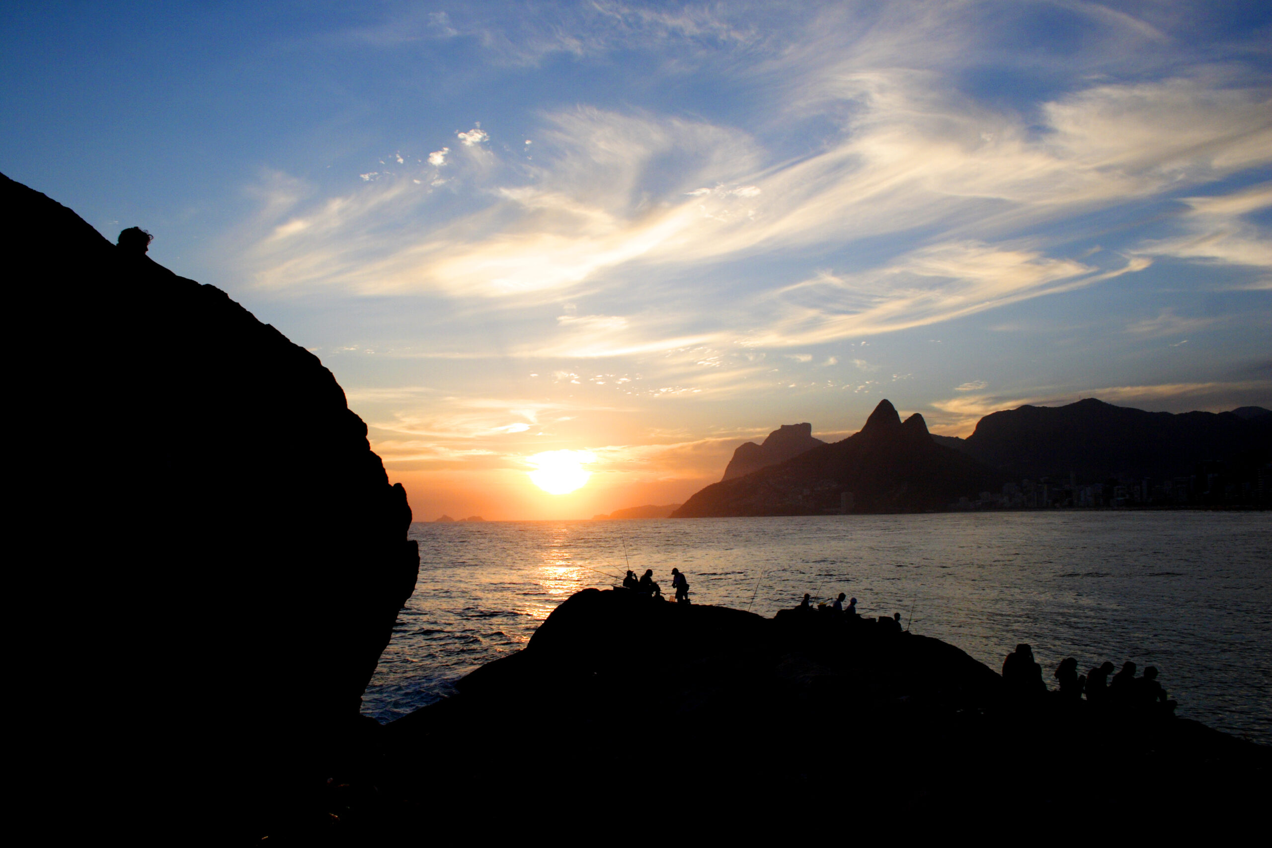 Paisagem. Ponto Turístico. Rio de Janeiro. Praia. Praia do Arpoador. Pedra do Arpoador. Arpoador. Arpex. Pôr do Sol. Entardecer.